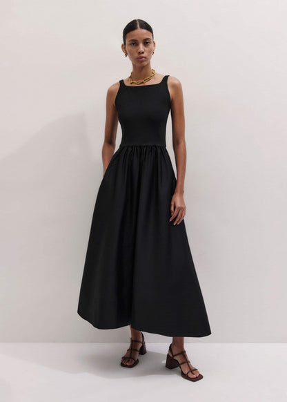 Black Fit + Flare Maxi Dress | ME+EM Clothing
