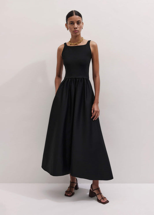 Black Fit + Flare Maxi Dress | ME+EM Clothing