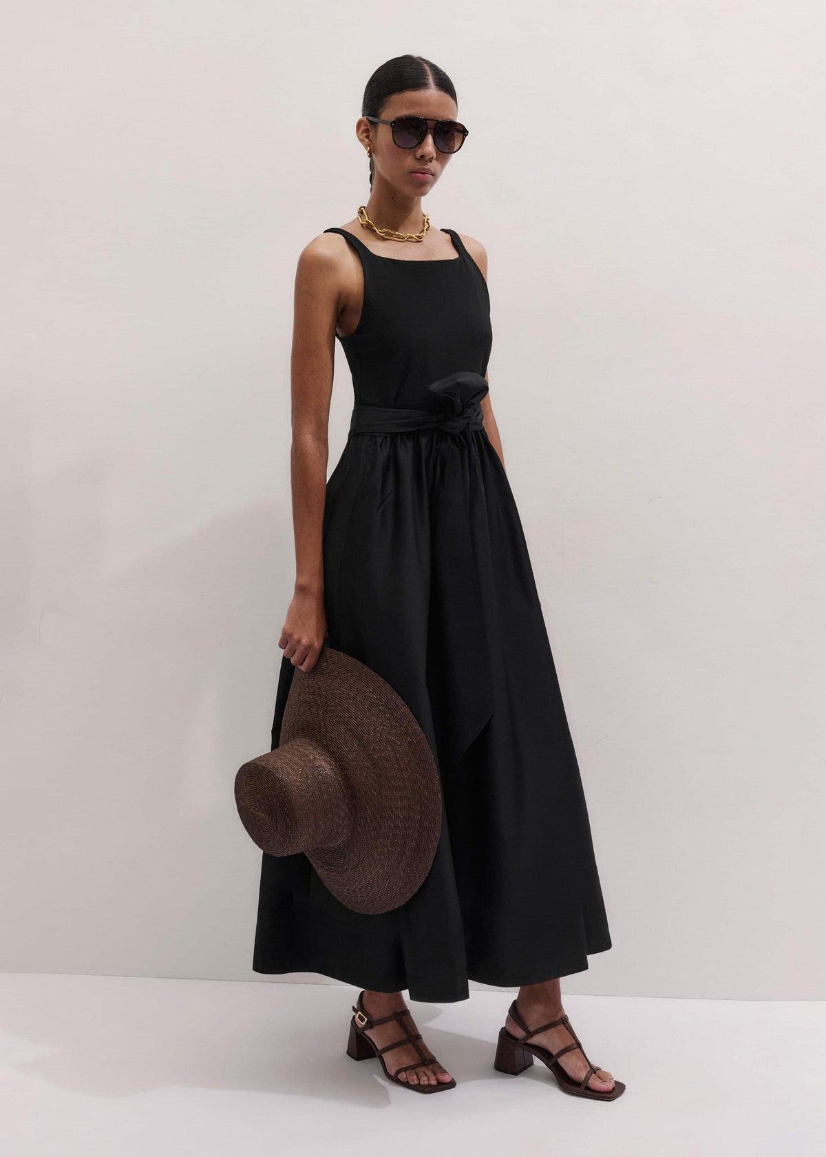 Black Fit + Flare Maxi Dress | ME+EM Clothing