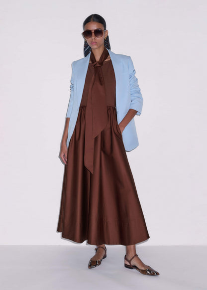 Cinnamon Brown Fit + Flare Maxi Dress | ME+EM Clothing