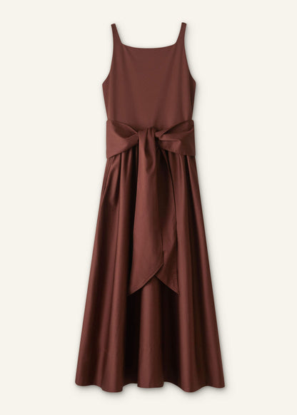 Cinnamon Brown Fit + Flare Maxi Dress | ME+EM Clothing