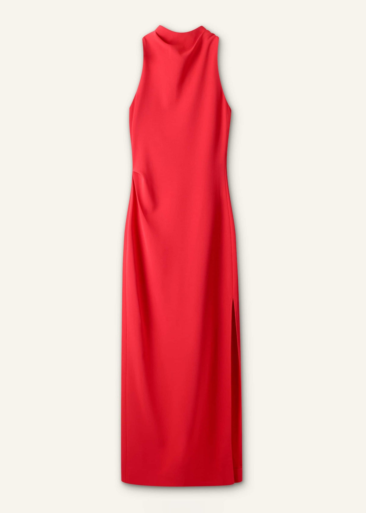 Red Draped Full Length Dress | ME+EM Clothing