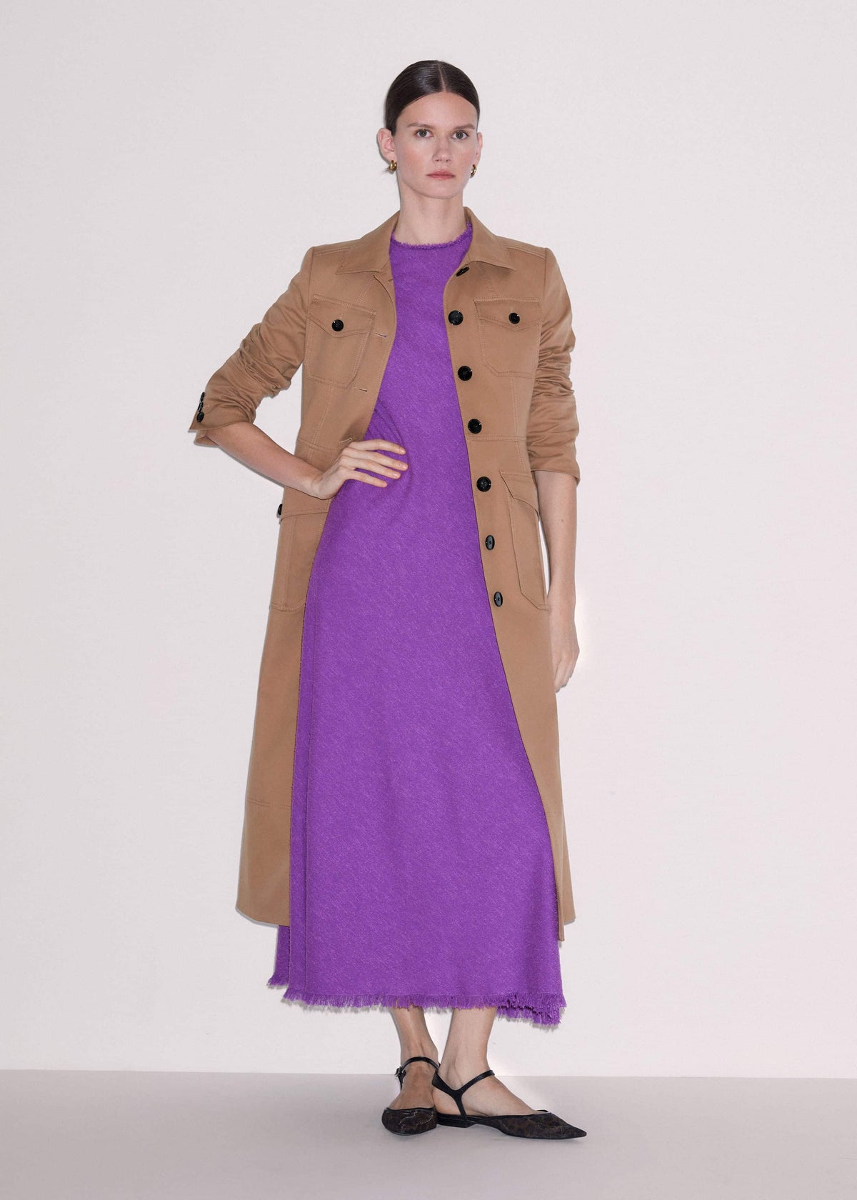 Purple Bias Cut AM-PM Maxi Dress | ME+EM Clothing