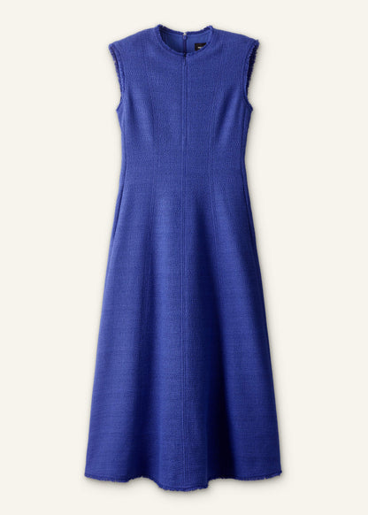 Blue Desk-To-Dinner Fit And Flare Maxi Dress | ME+EM Clothing