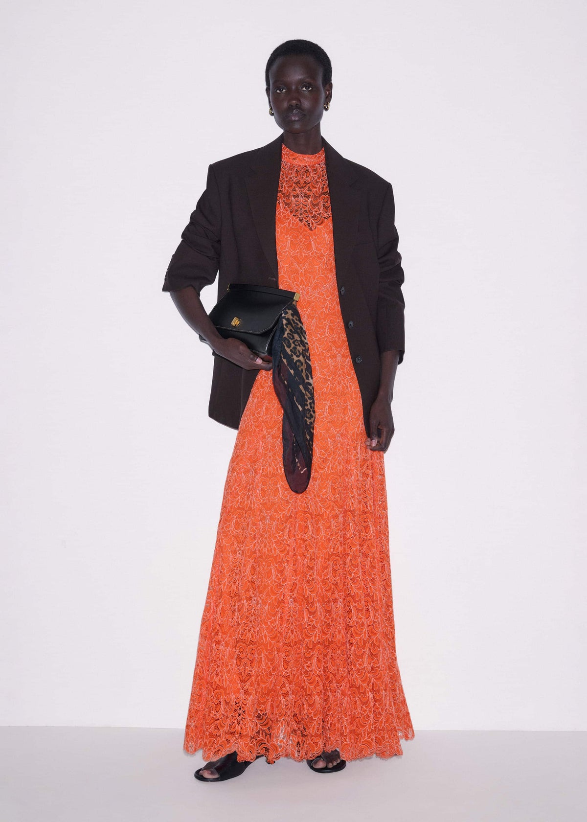 Orange Two Tone Full Length Dress | ME+EM Clothing