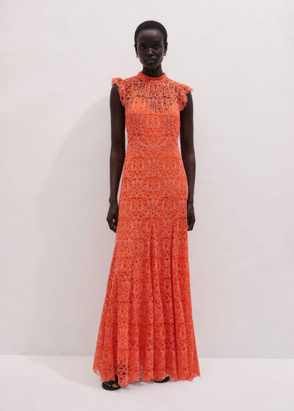 Orange Two Tone Full Length Dress | ME+EM Clothing
