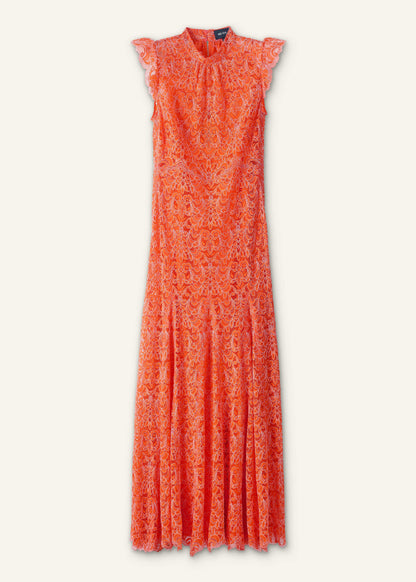 Orange Two Tone Full Length Dress | ME+EM Clothing