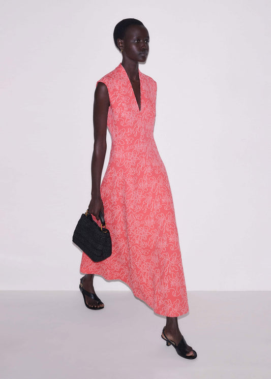 Pink Panelled Fit + Flare Maxi Dress | ME+ME | ME+EM Clothing