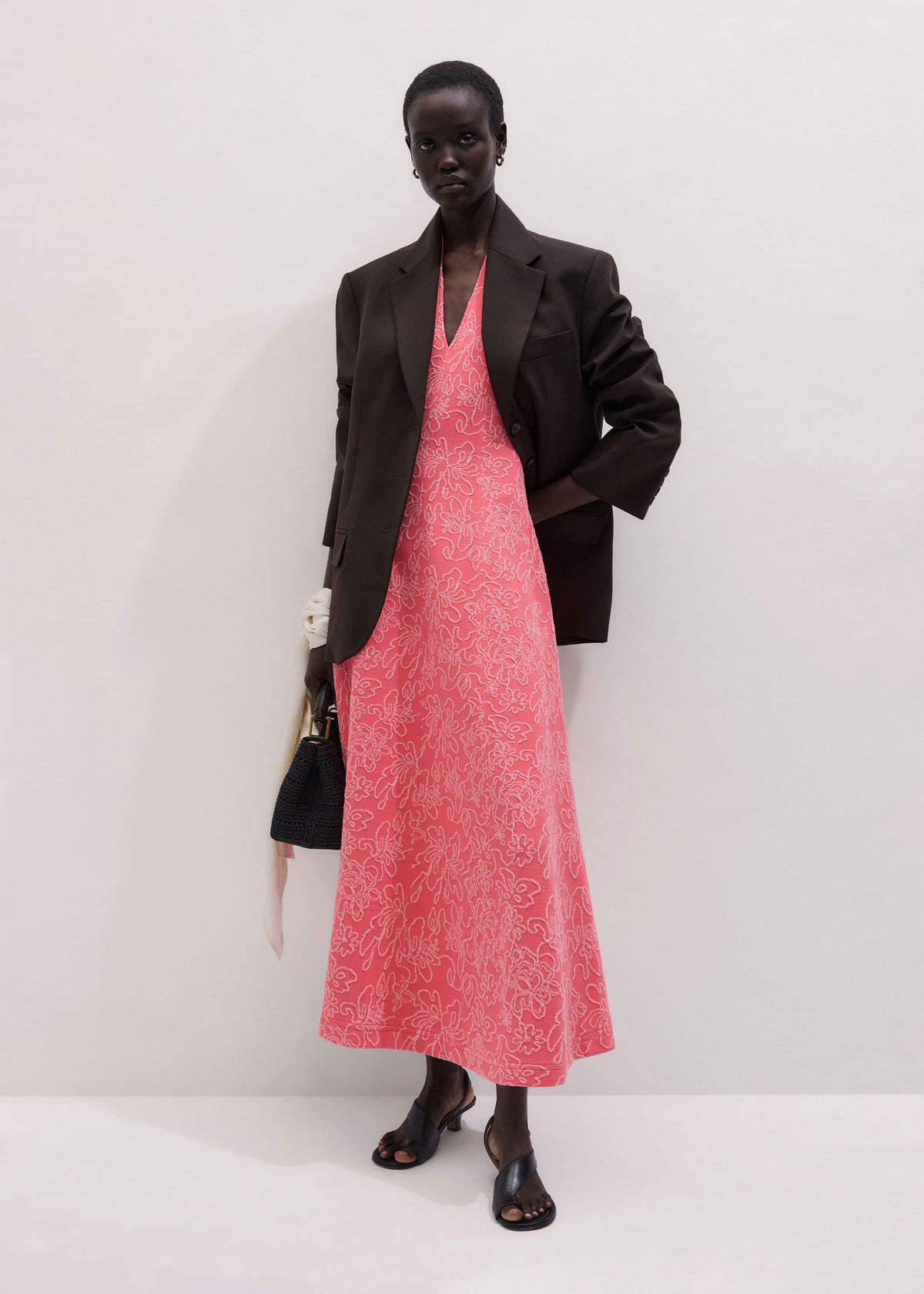 Pink Panelled Fit + Flare Maxi Dress | ME+ME | ME+EM Clothing