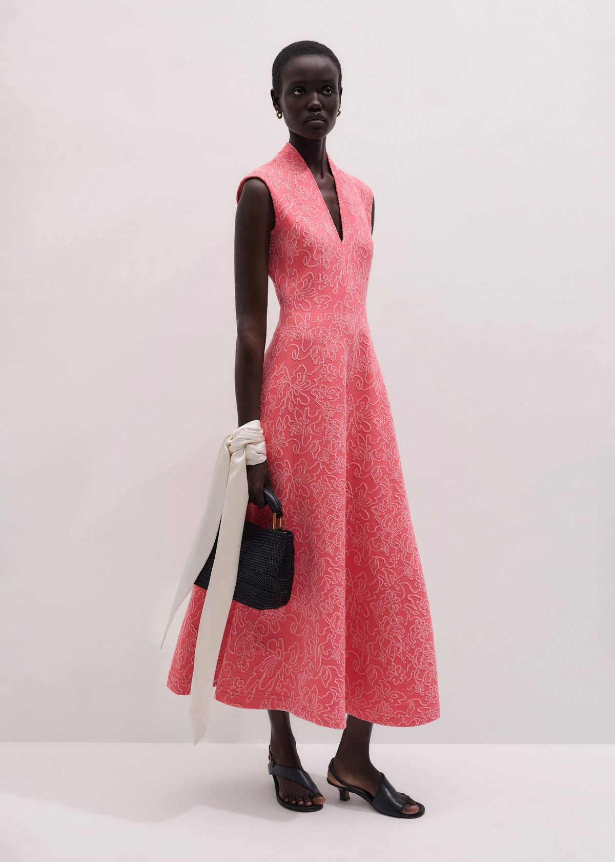 Pink Panelled Fit + Flare Maxi Dress | ME+ME | ME+EM Clothing