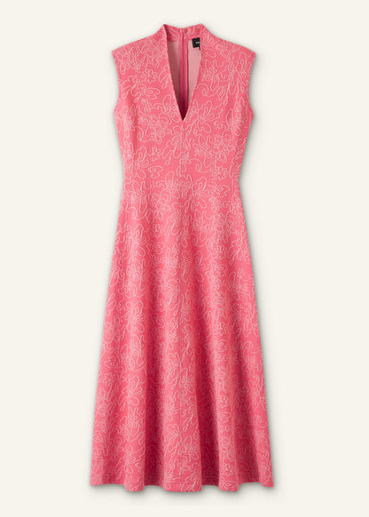 Pink Panelled Fit + Flare Maxi Dress | ME+ME | ME+EM Clothing