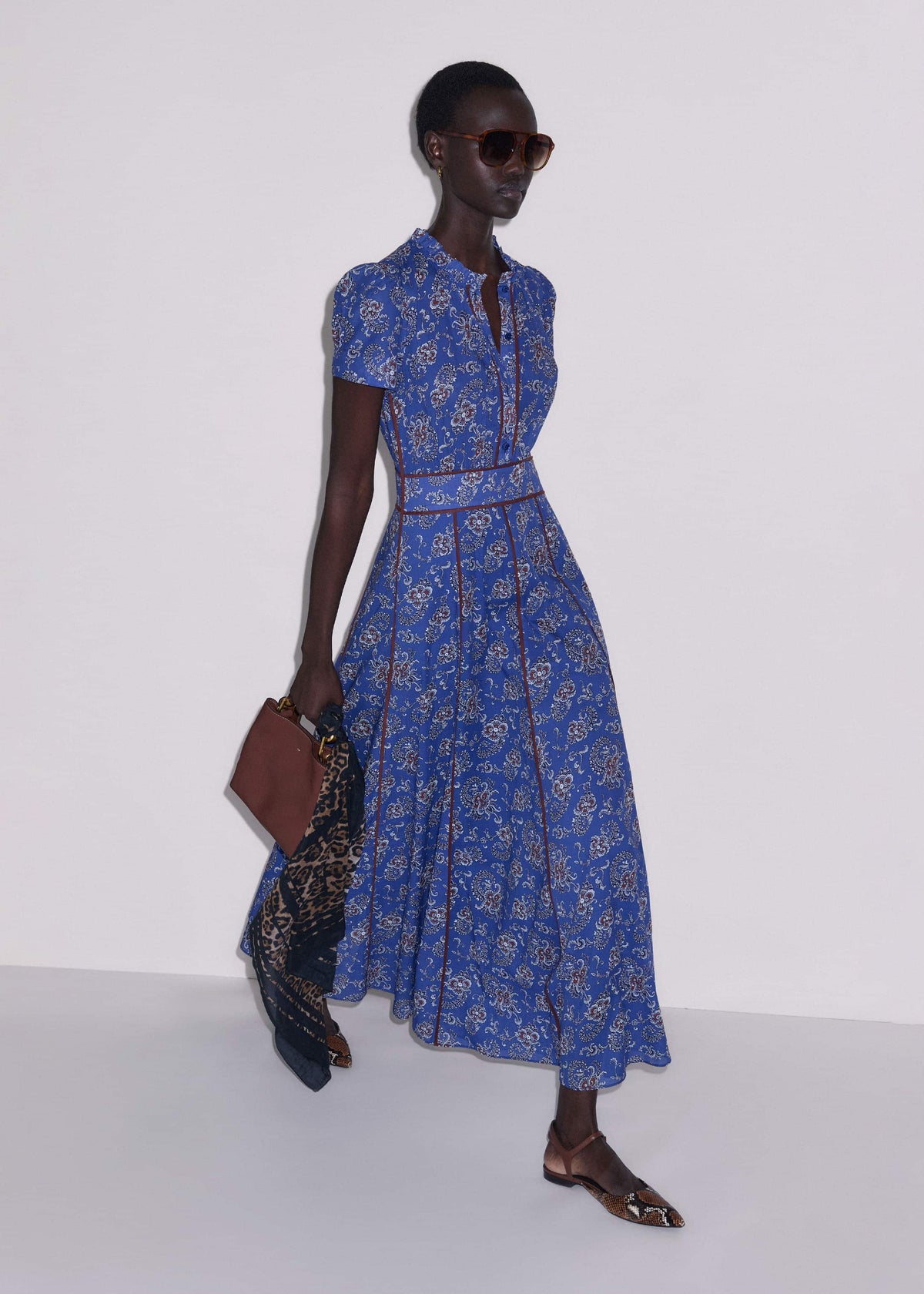 Blue Fit + Flare Maxi Dress | ME+EM Clothing