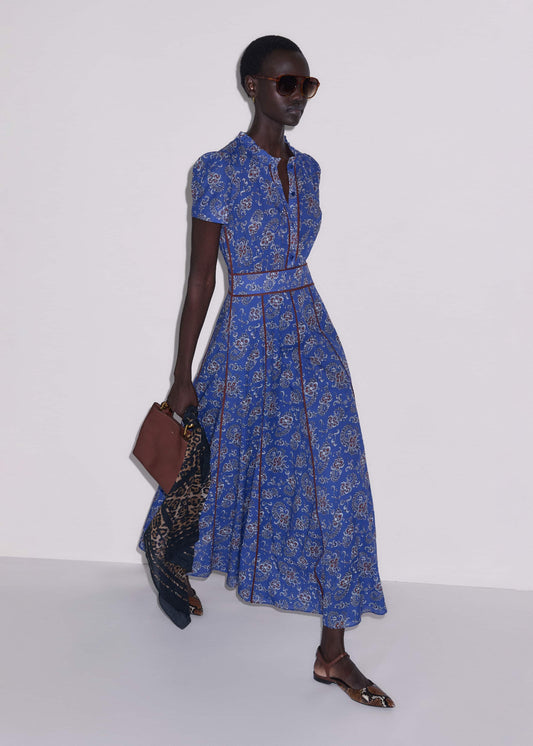 Blue Fit + Flare Maxi Dress | ME+EM Clothing