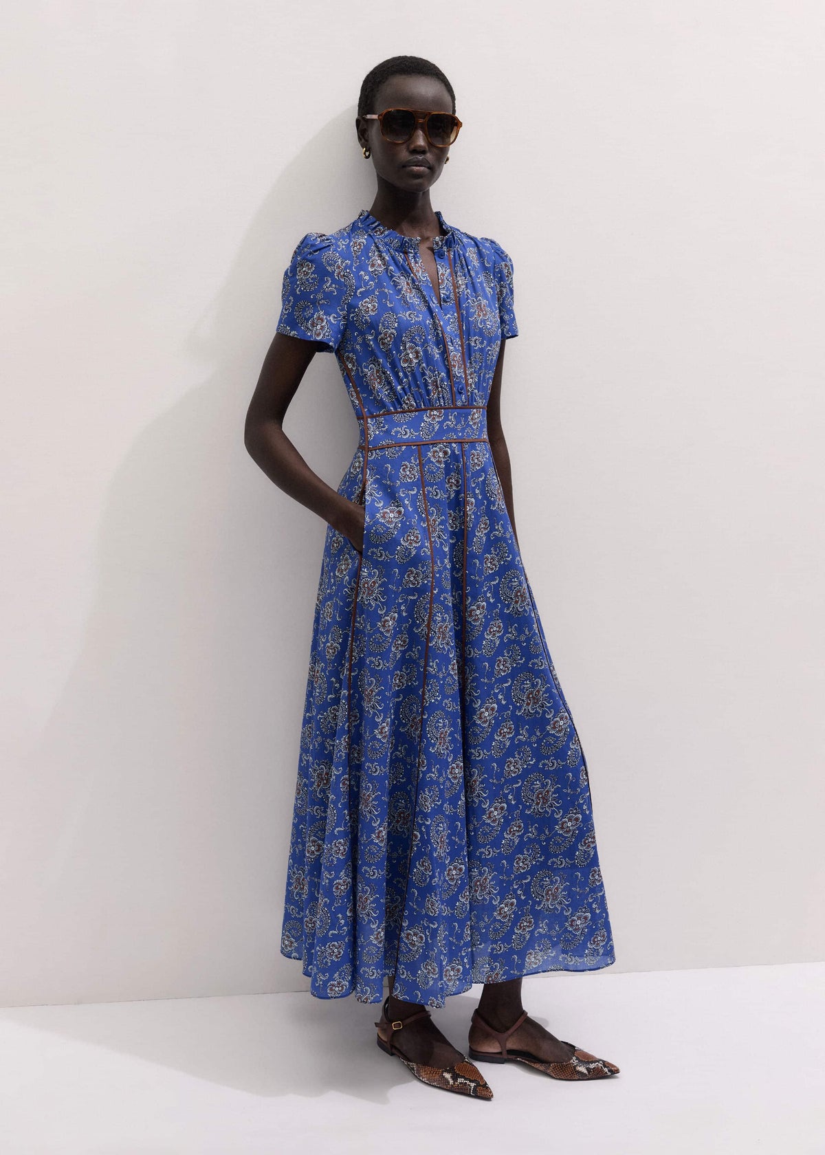 Blue Fit + Flare Maxi Dress | ME+EM Clothing