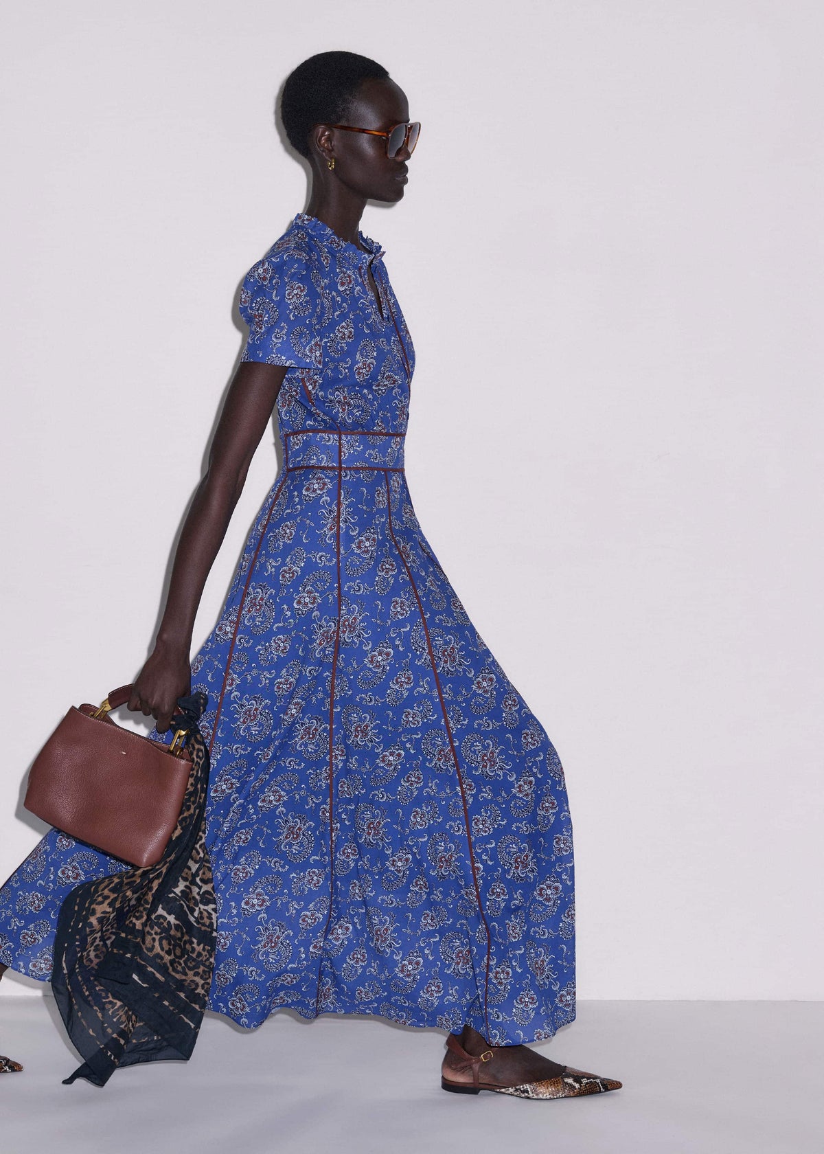 Blue Fit + Flare Maxi Dress | ME+EM Clothing
