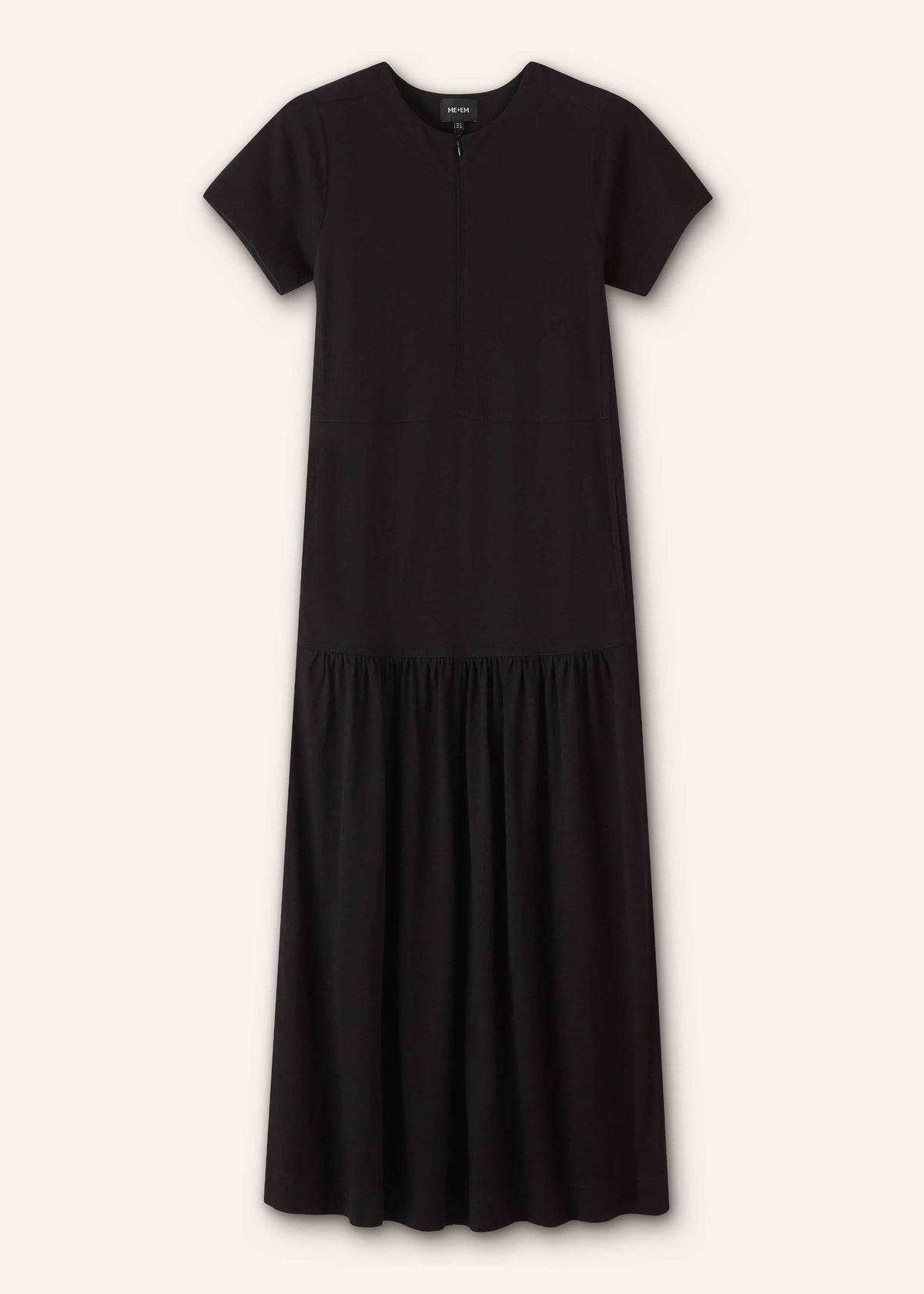 Black A-Line Tiered Maxi Dress | ME+EM Clothing