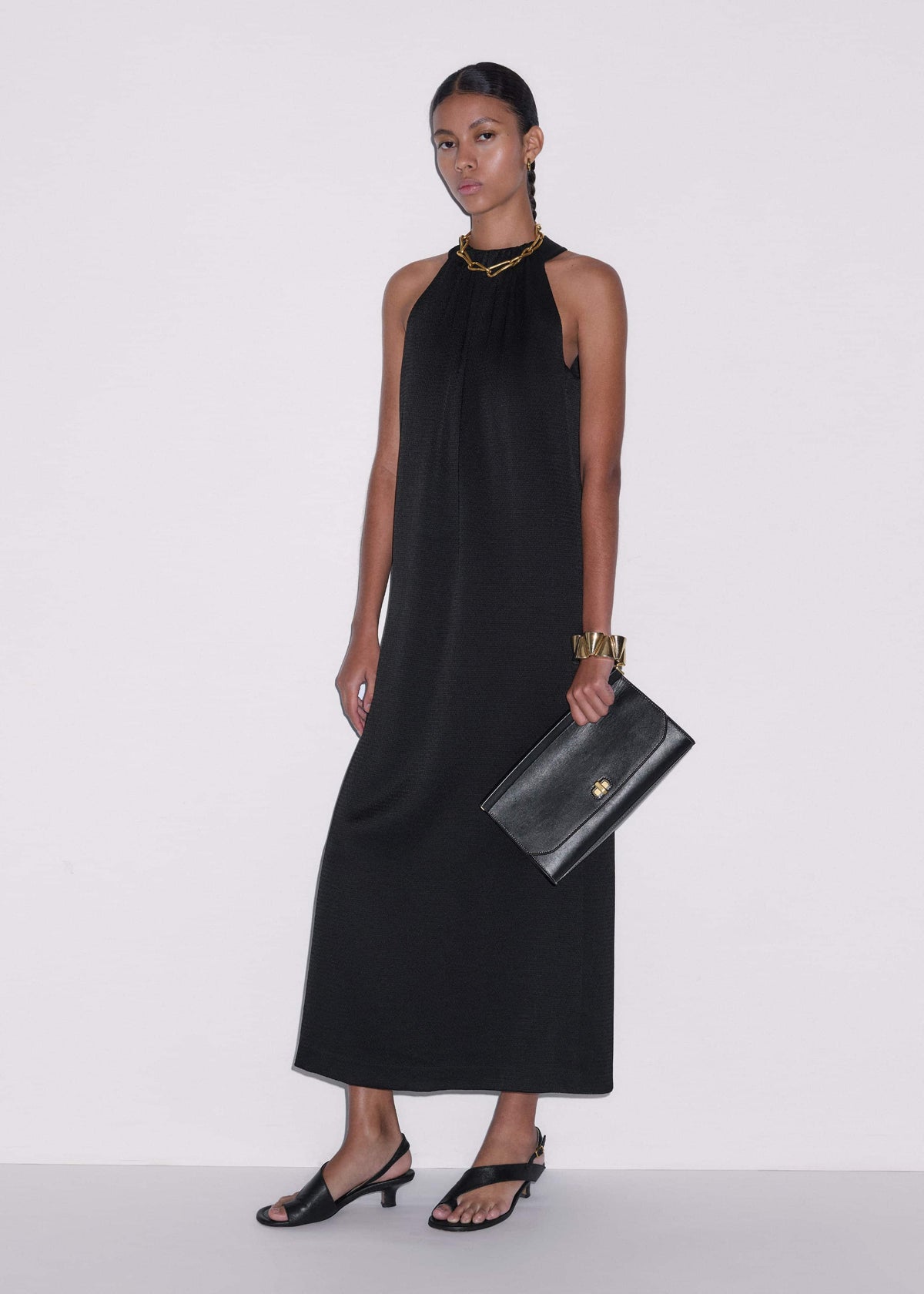 Black Halterneck Maxi Dress | ME+EM Clothing