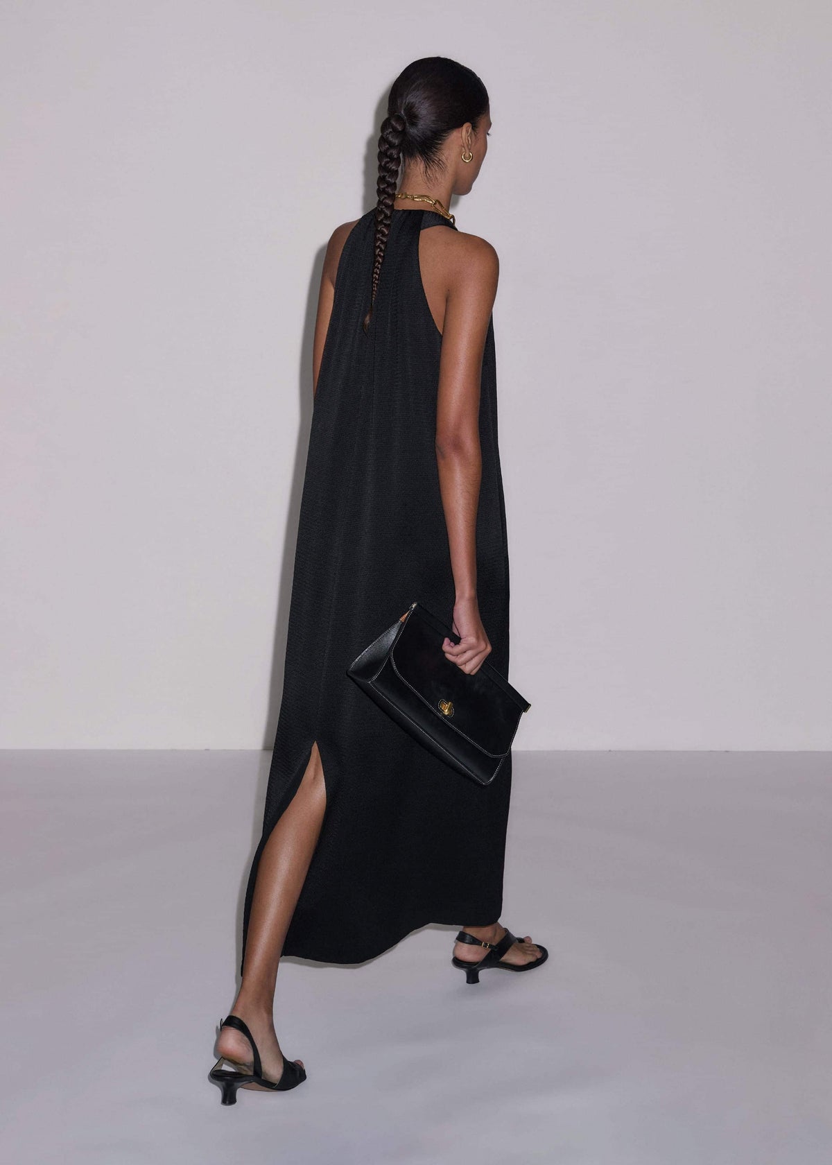 Black Halterneck Maxi Dress | ME+EM Clothing