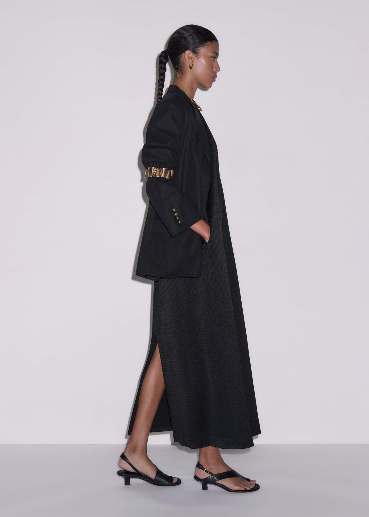 Black Halterneck Maxi Dress | ME+EM Clothing