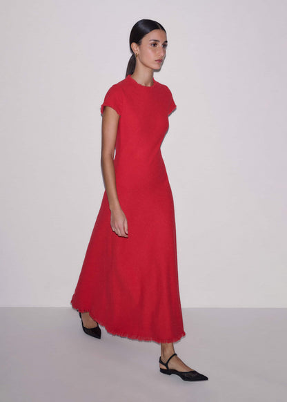 Red Bias Cut AM-PM Maxi Dress | ME+EM Clothing