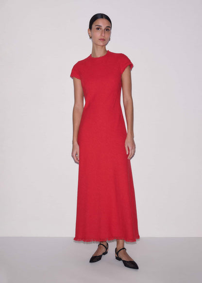 Red Bias Cut AM-PM Maxi Dress | ME+EM Clothing