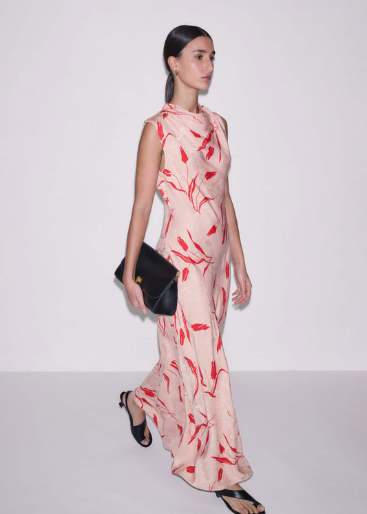 Pink Bias Cut Maxi Dress | ME+EM Clothing
