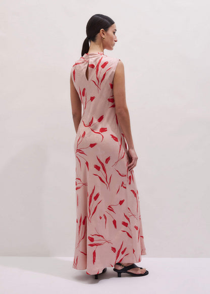 Pink Bias Cut Maxi Dress | ME+EM Clothing