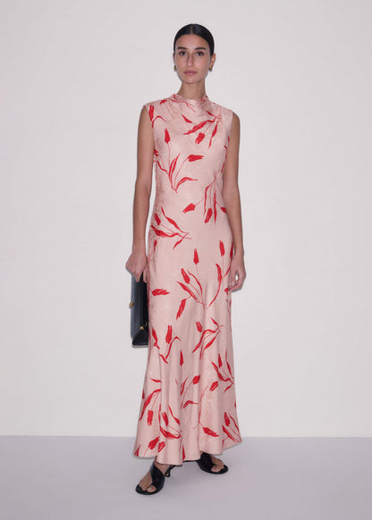 Pink Bias Cut Maxi Dress | ME+EM Clothing