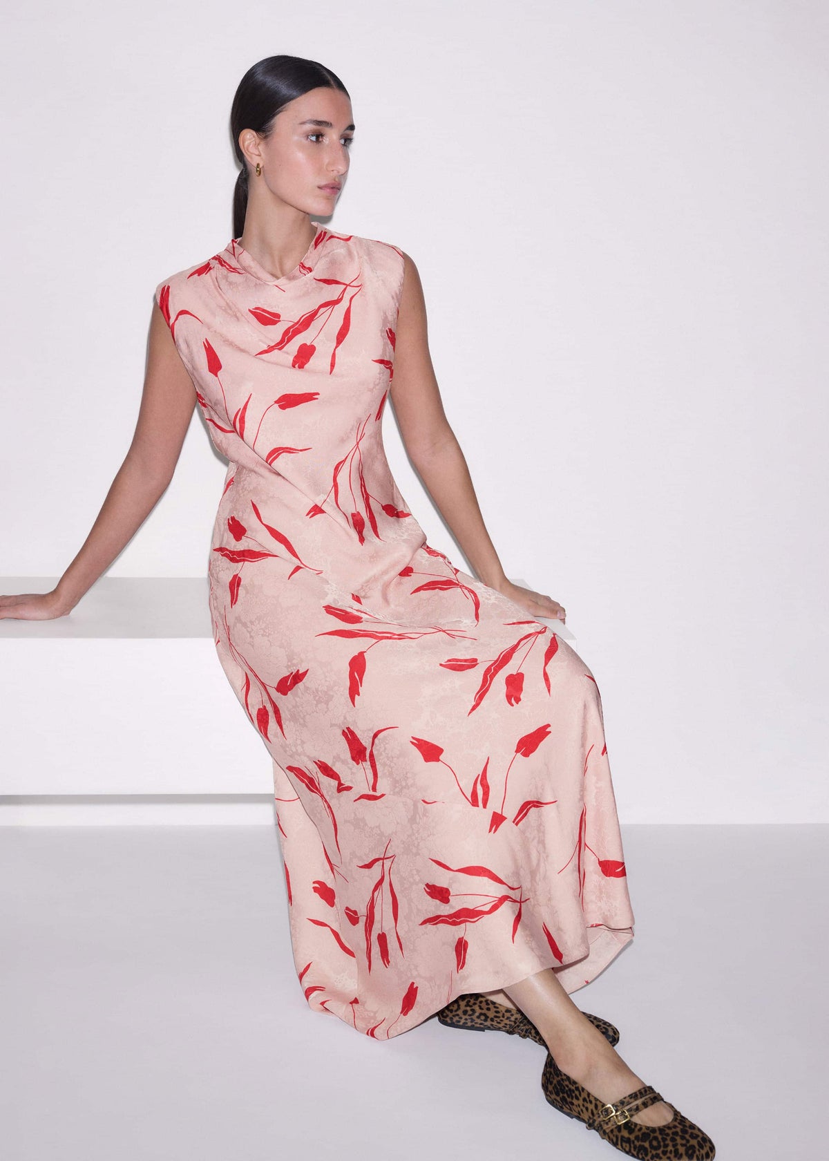 Pink Bias Cut Maxi Dress | ME+EM Clothing