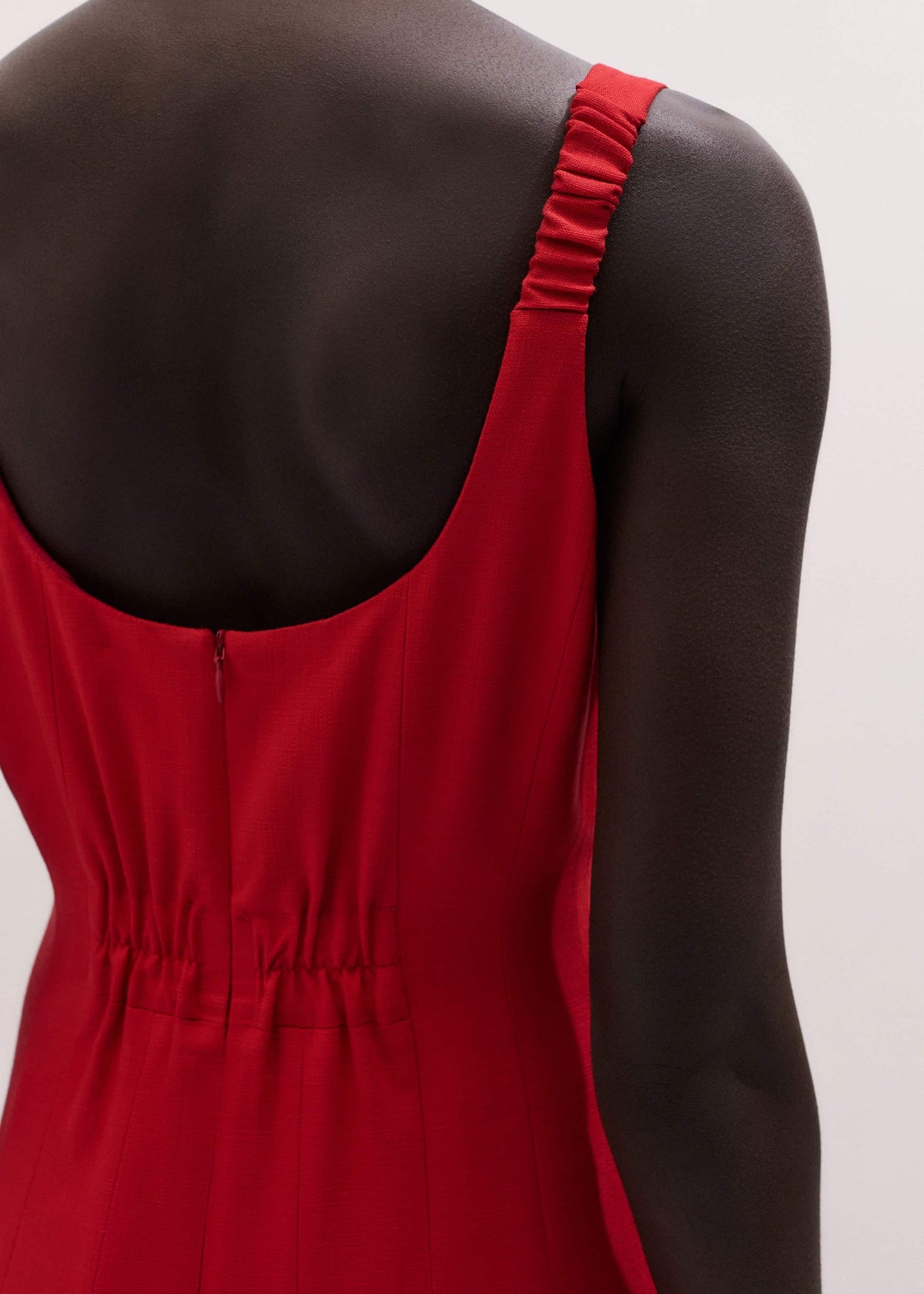 Red Contour Seam Fit + Flare Maxi Dress | ME+EM Clothing