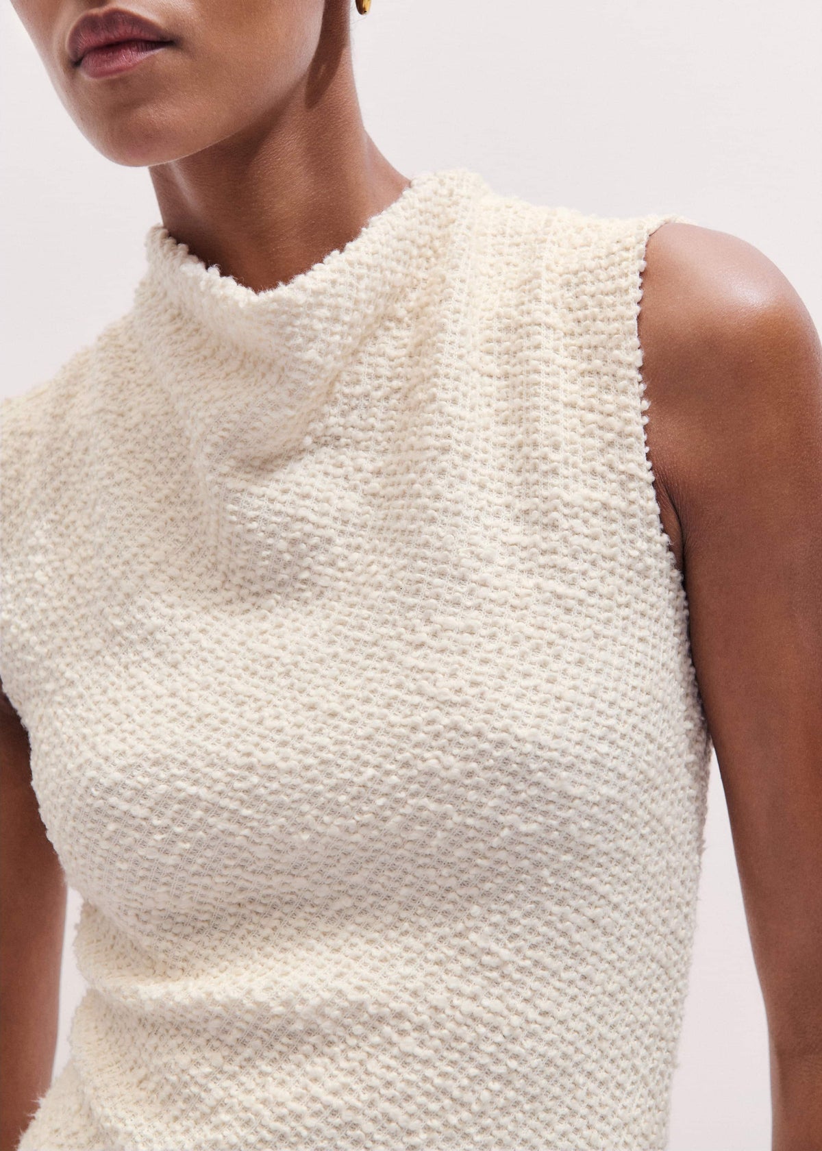 Cream Cowl Neck Fit and Flare Maxi Dress | ME+EM Clothing