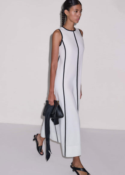 White Crease-Less Linen Effortless Maxi Dress | ME+EM Clothing