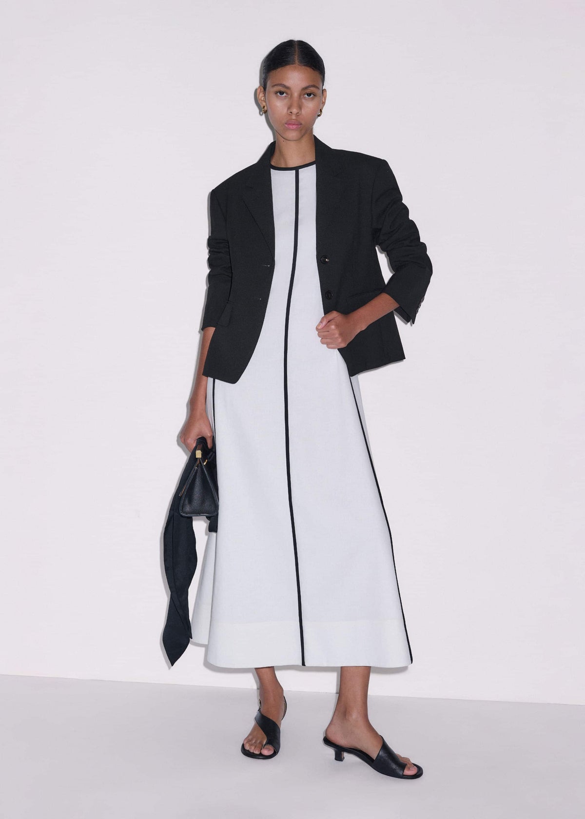White Crease-Less Linen Effortless Maxi Dress | ME+EM Clothing