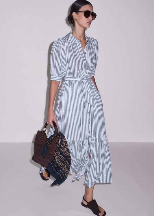 Navy Midi Shirt Dress | ME+EM Clothing