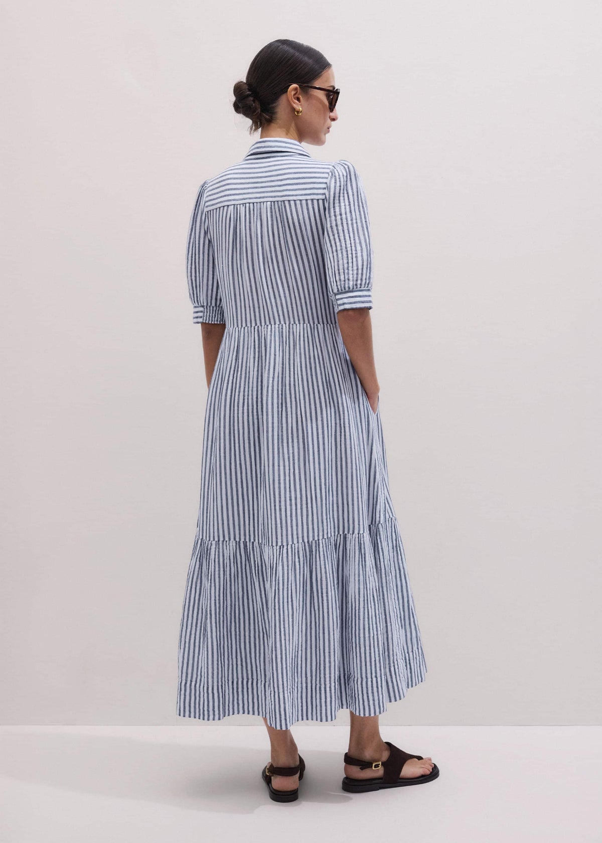 Navy Midi Shirt Dress | ME+EM Clothing