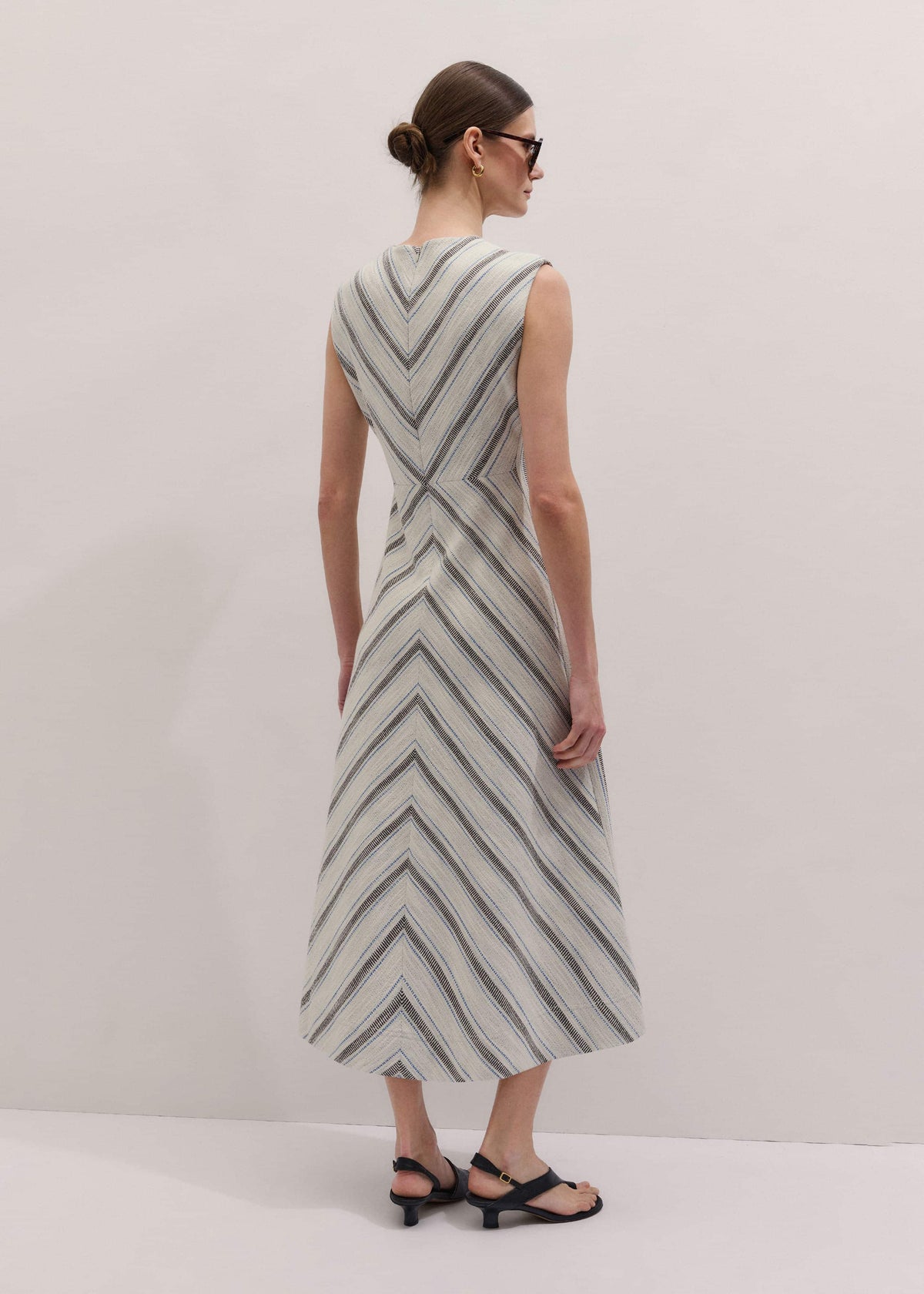 Light Cream Fit + Flare Midi Dress | ME+EM Clothing