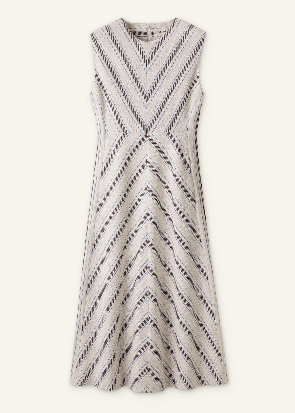 Light Cream Fit + Flare Midi Dress | ME+EM Clothing