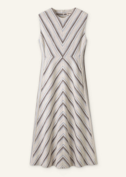 Light Cream Fit + Flare Midi Dress | ME+EM Clothing