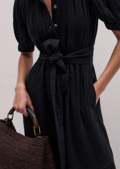 Black Cheesecloth Midi Shirt | ME+EM Clothing
