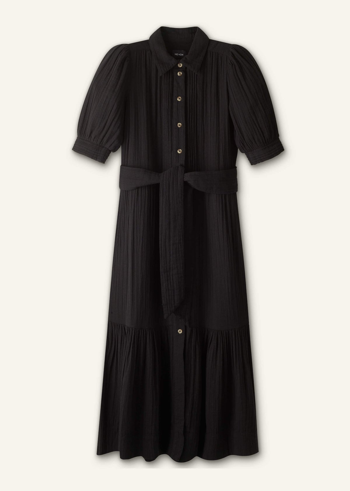 Black Cheesecloth Midi Shirt | ME+EM Clothing
