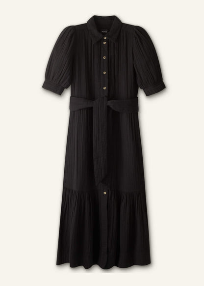 Black Cheesecloth Midi Shirt | ME+EM Clothing