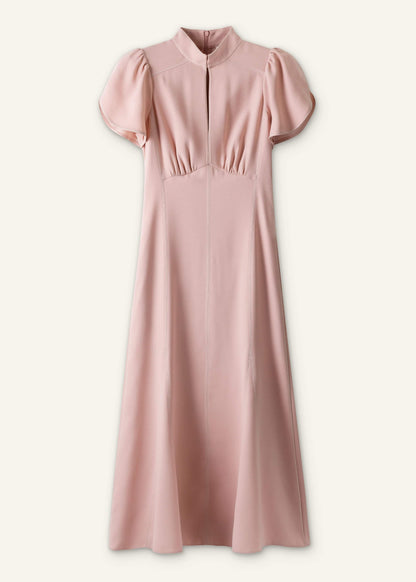 Smoke Pink Contrast Stitch Midi Dress | ME+EM Clothing