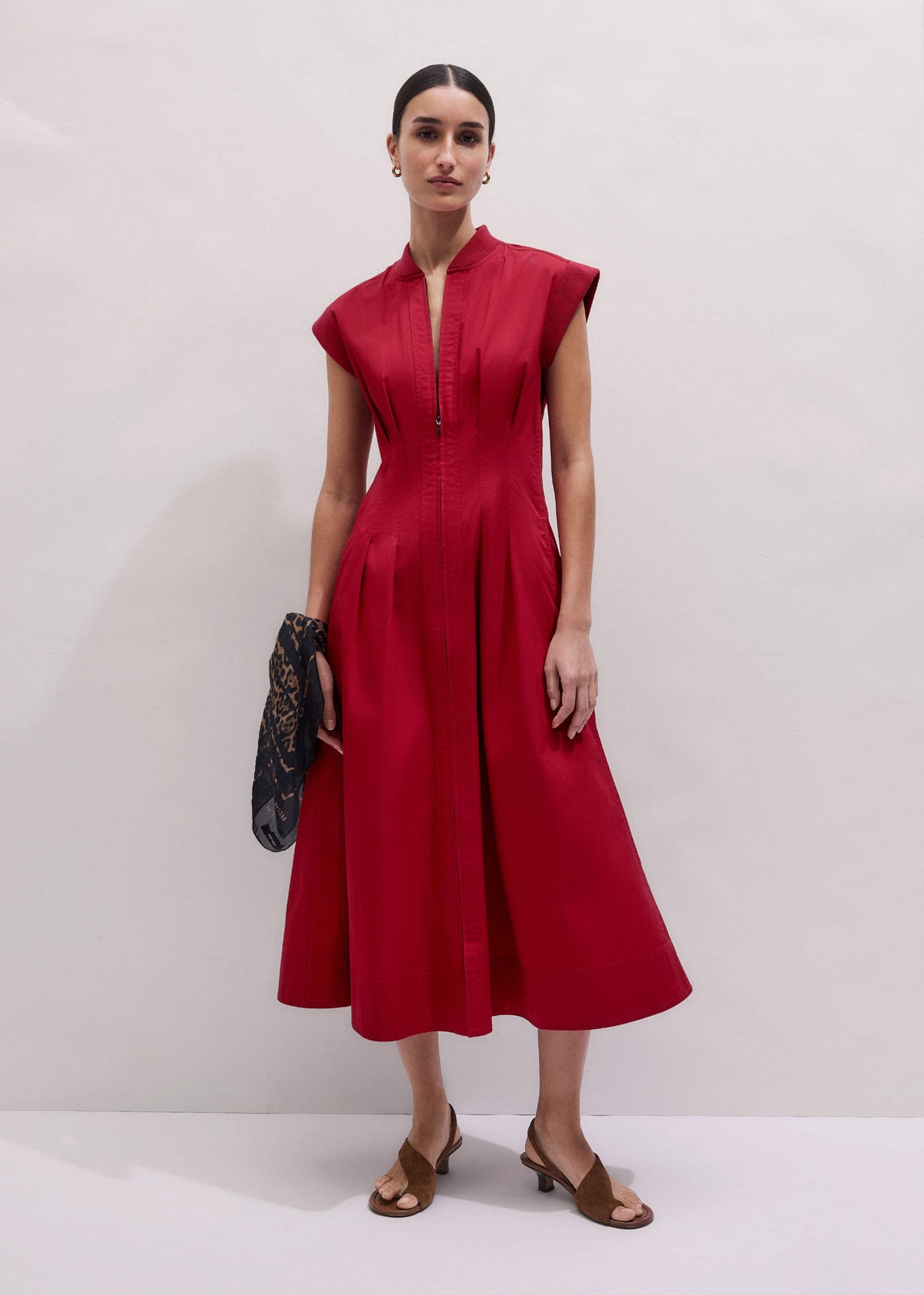 Red Sporty Smart Midi Dress | ME+EM Clothing