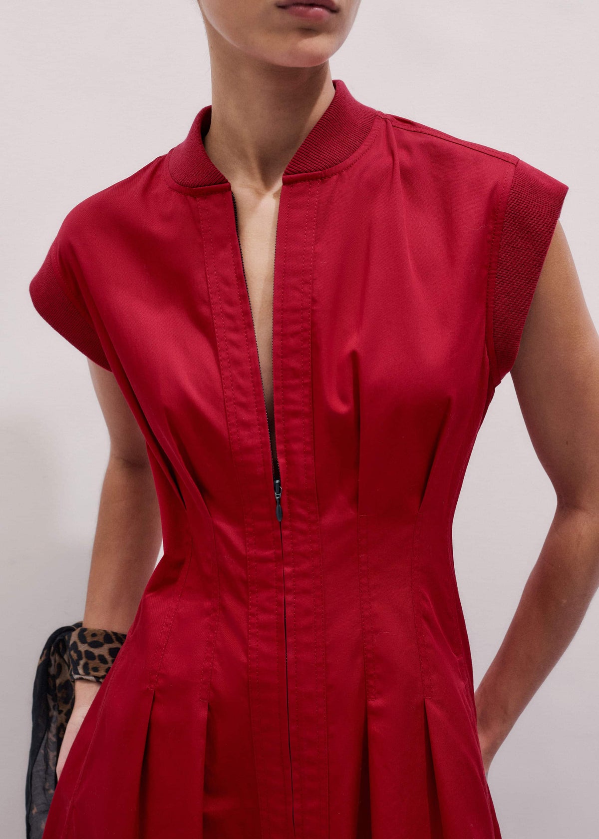 Red Sporty Smart Midi Dress | ME+EM Clothing