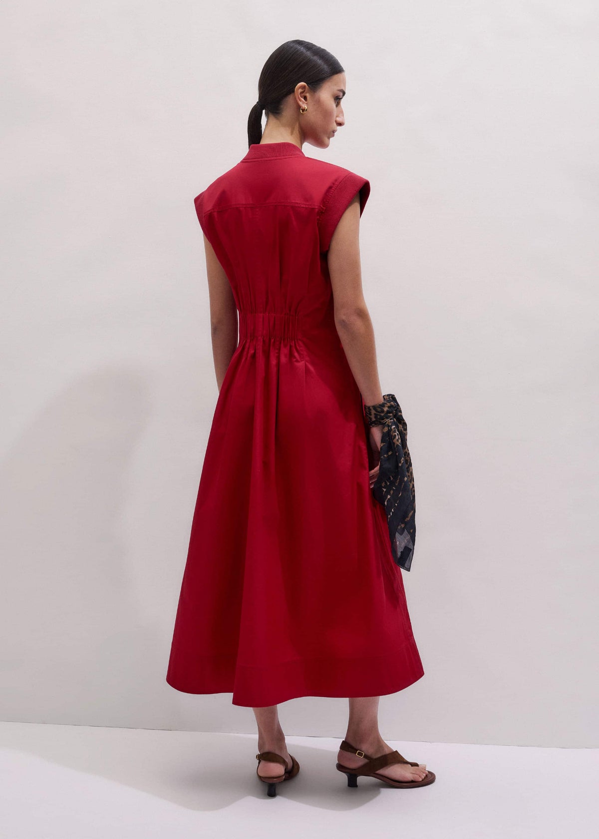 Red Sporty Smart Midi Dress | ME+EM Clothing