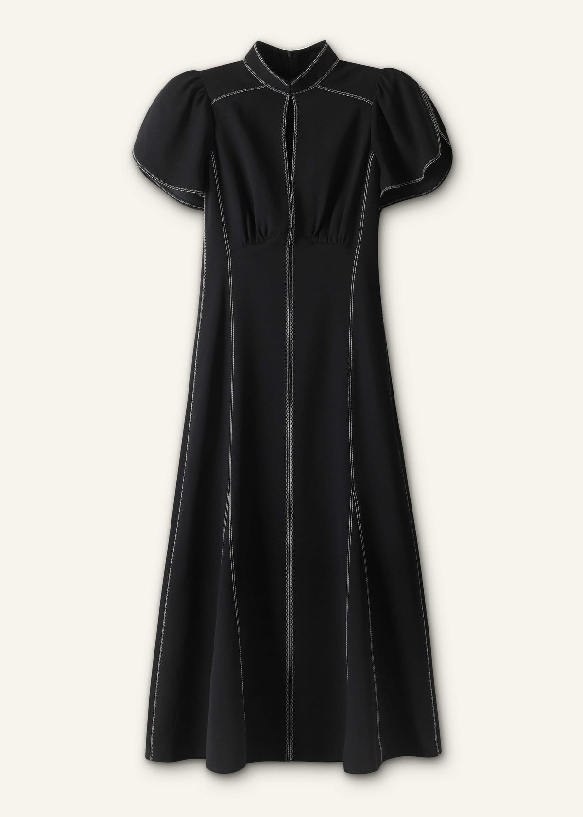 Black Contrast Stitch Midi Dress | ME+EM Clothing