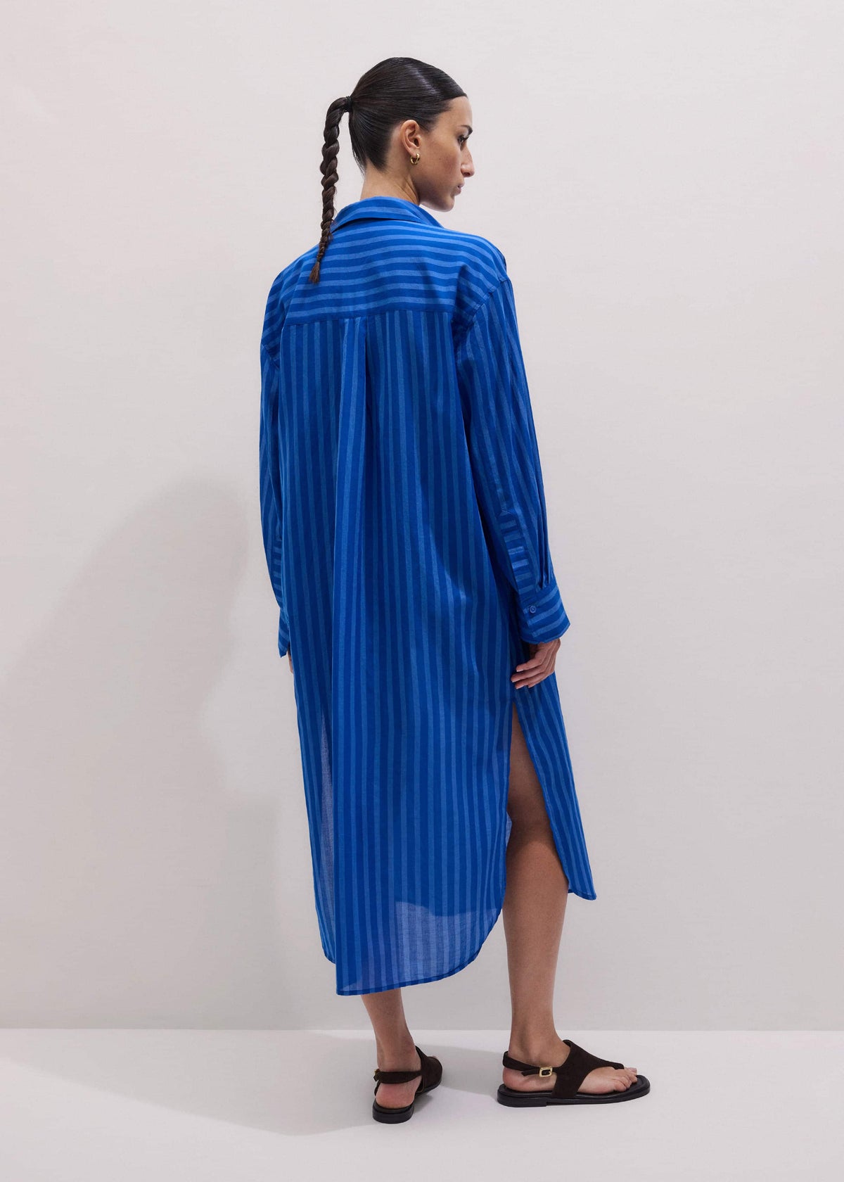 Blue Beach Midi Shirt Dress | ME+EM Clothing