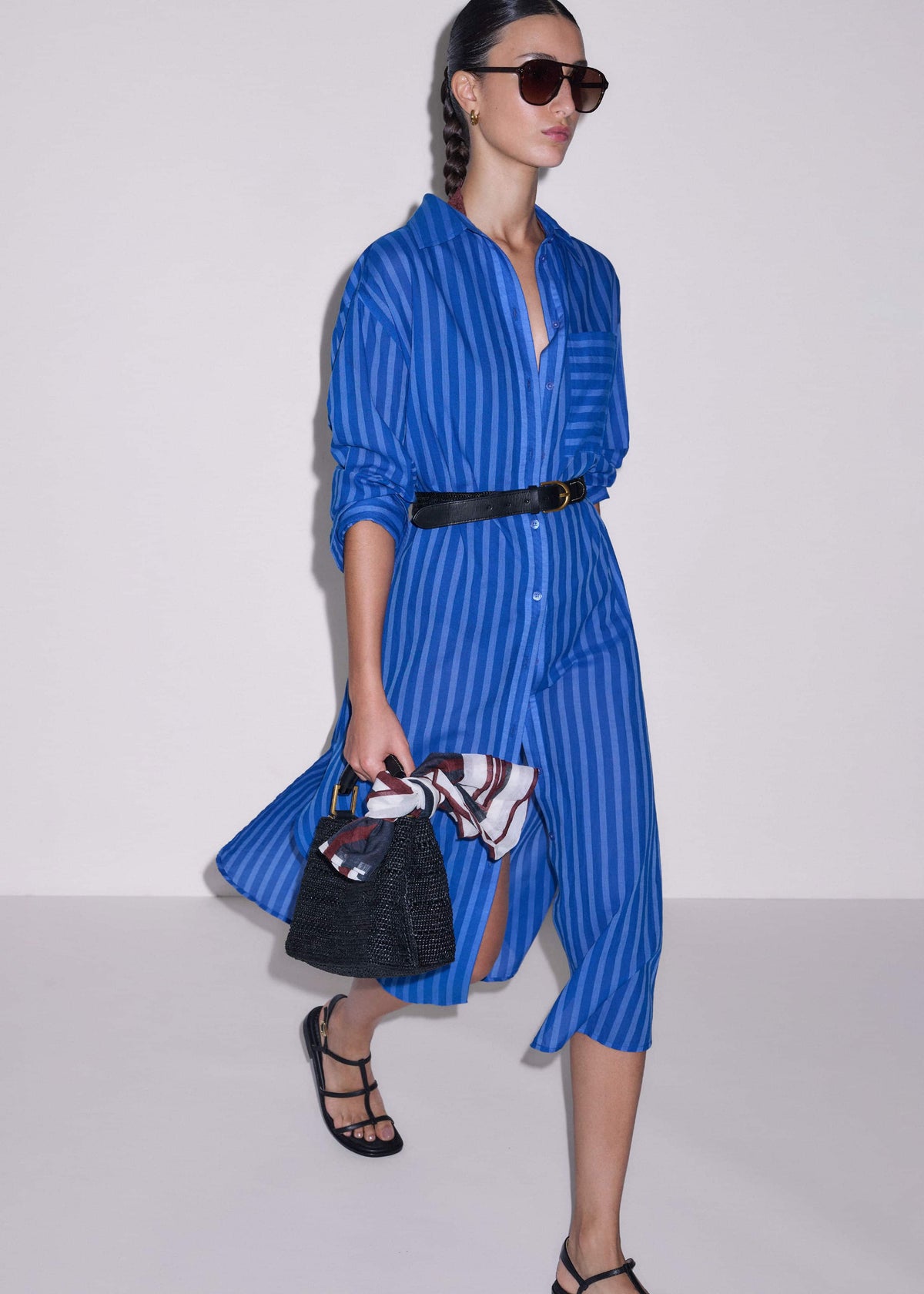 Blue Beach Midi Shirt Dress | ME+EM Clothing