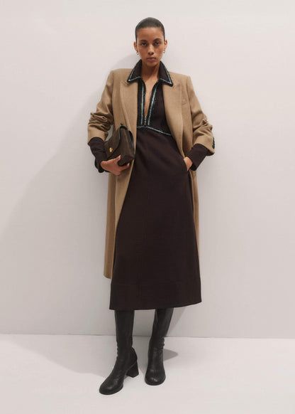 Brown Tweed Midi Dress | ME+EM Clothing