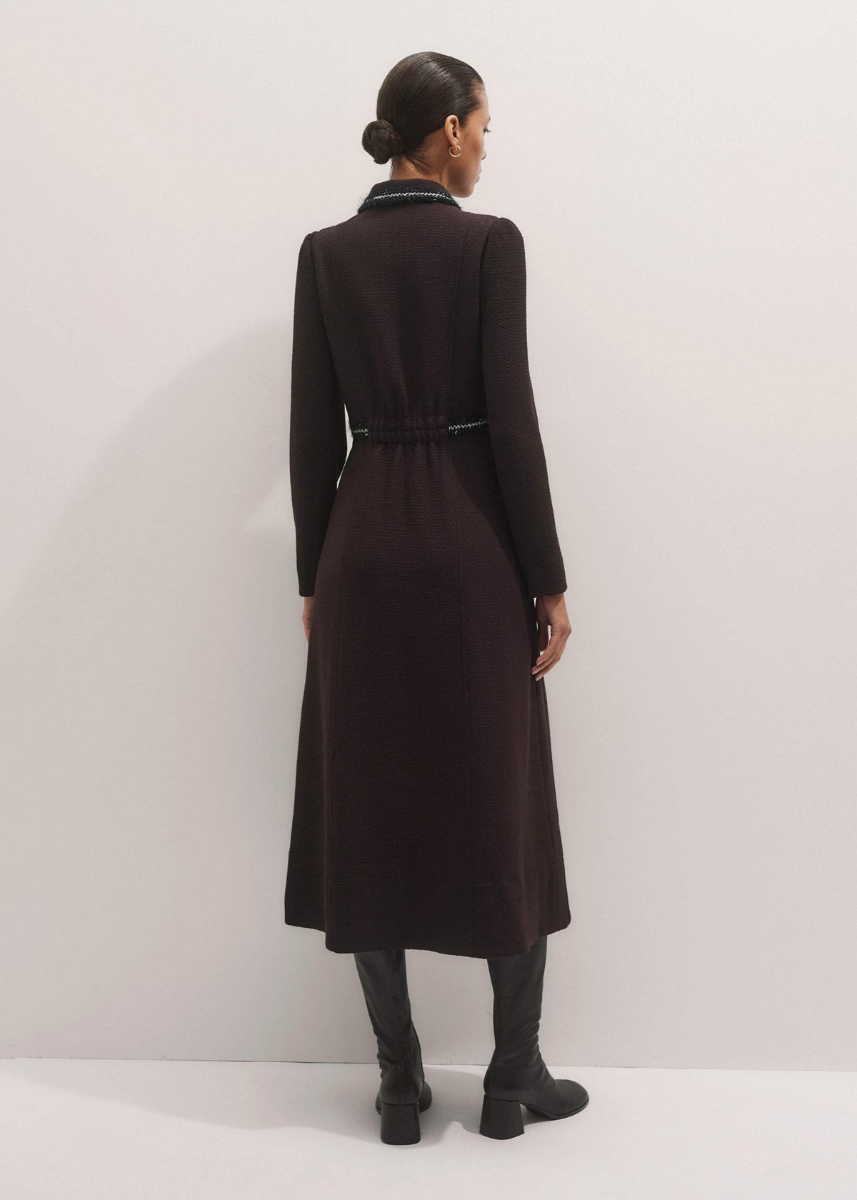 Brown Tweed Midi Dress | ME+EM Clothing